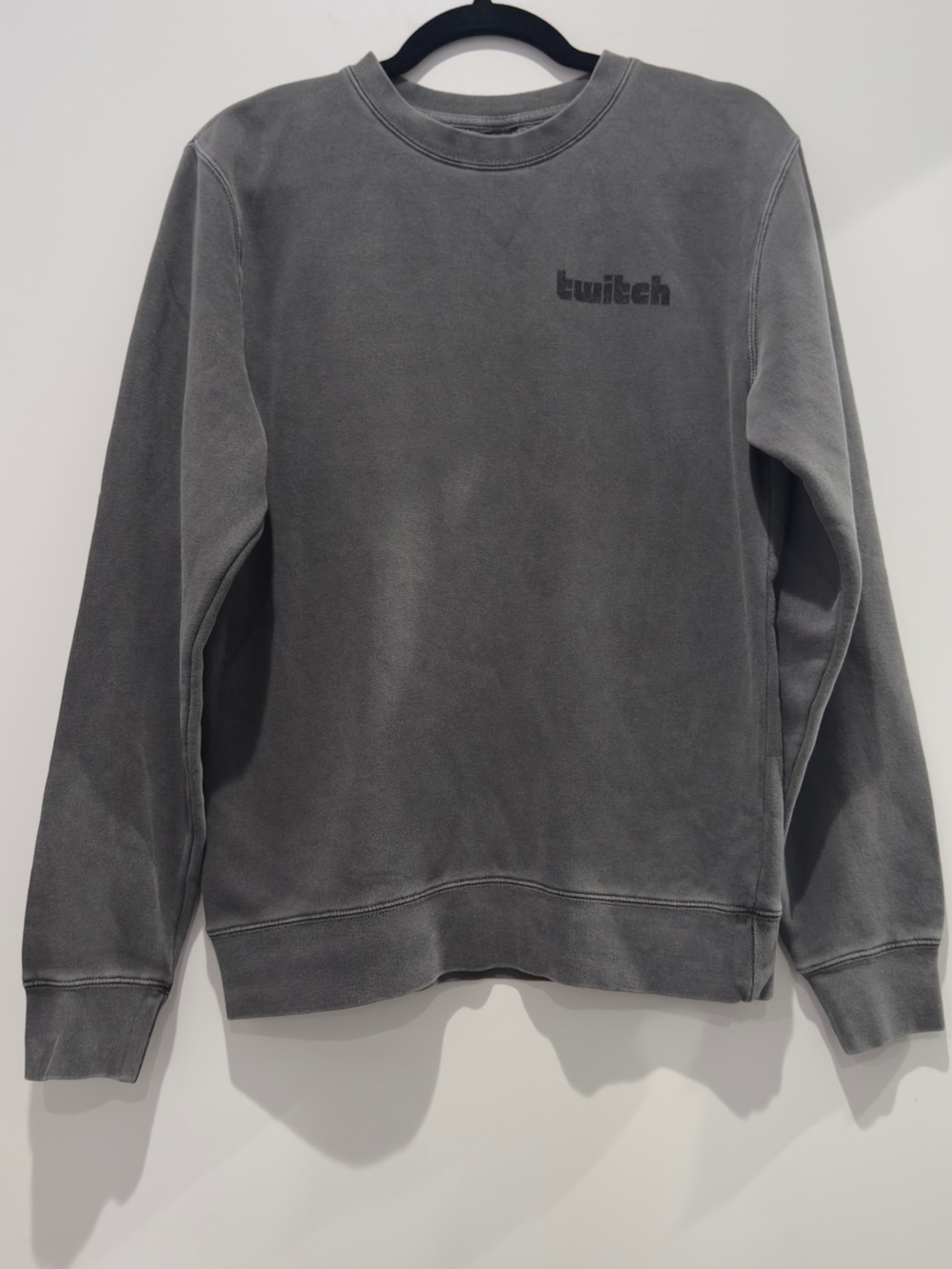 Twitch Official Logo Pullover Sweatshirt Gray Size Small